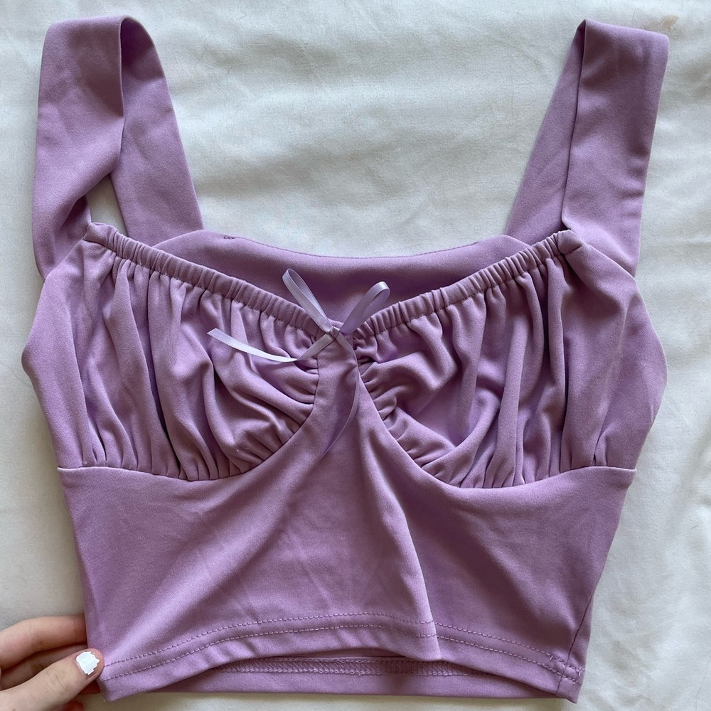 Purple crop top